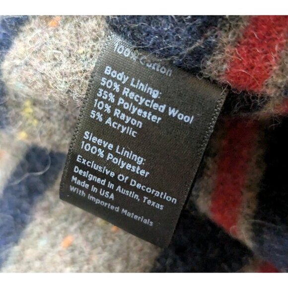 Flint and Tinder Wool Lined Waxed Trucker Jacket Women's Medium Dark Gray Brown - Picture 5 of 7